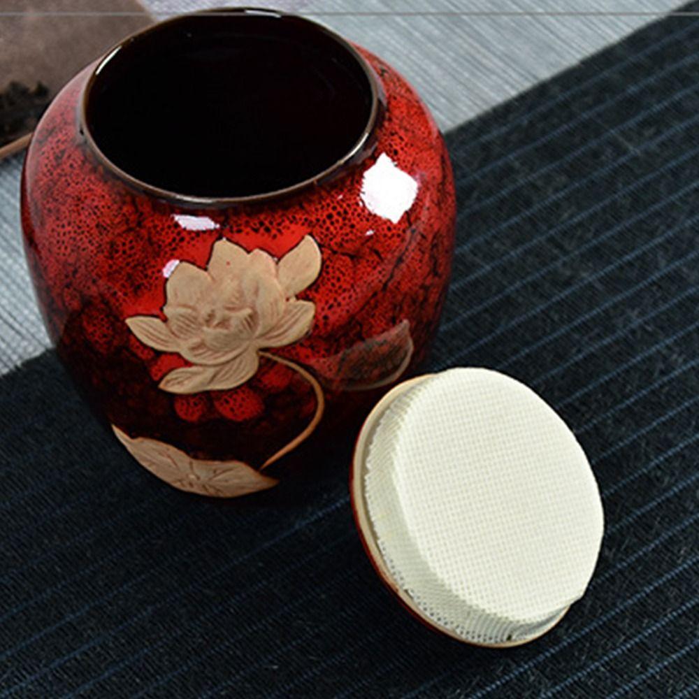 Chinese Tea Jar Vintage Sealed Pot Retro Food Storage Container Household