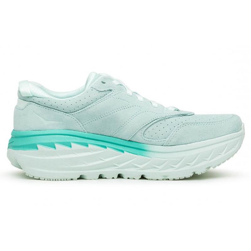 HOKA ONE ONE Bondi L Suede Blue Glass All Gender Sneakers 1122572-BGAT