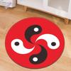 Tai Chi Buddhist Round Carpet Living Room Bedroom Yingyang Prayer Ring Rugs Restaurant Floor Mat Parlor Sofa Black Soft Tapete