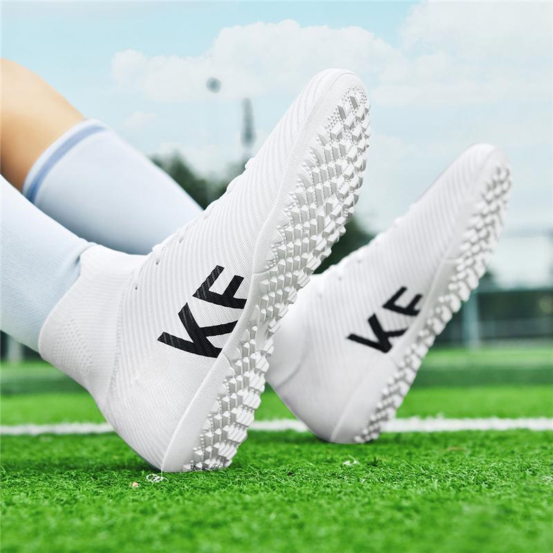 34-46 Men's/ Women's Football Boots Youth Artificial Grass Training Nails TF Microfiber Mesh Breathable Football Shoes Children's Football Shoes