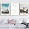 Paesaggio Nordico Città Poster su Tela Moderno Big Ben Ruota Panoramica Arte da Parete Dipinti Citazioni Stampa Immagini per Decorazione Soggiorno