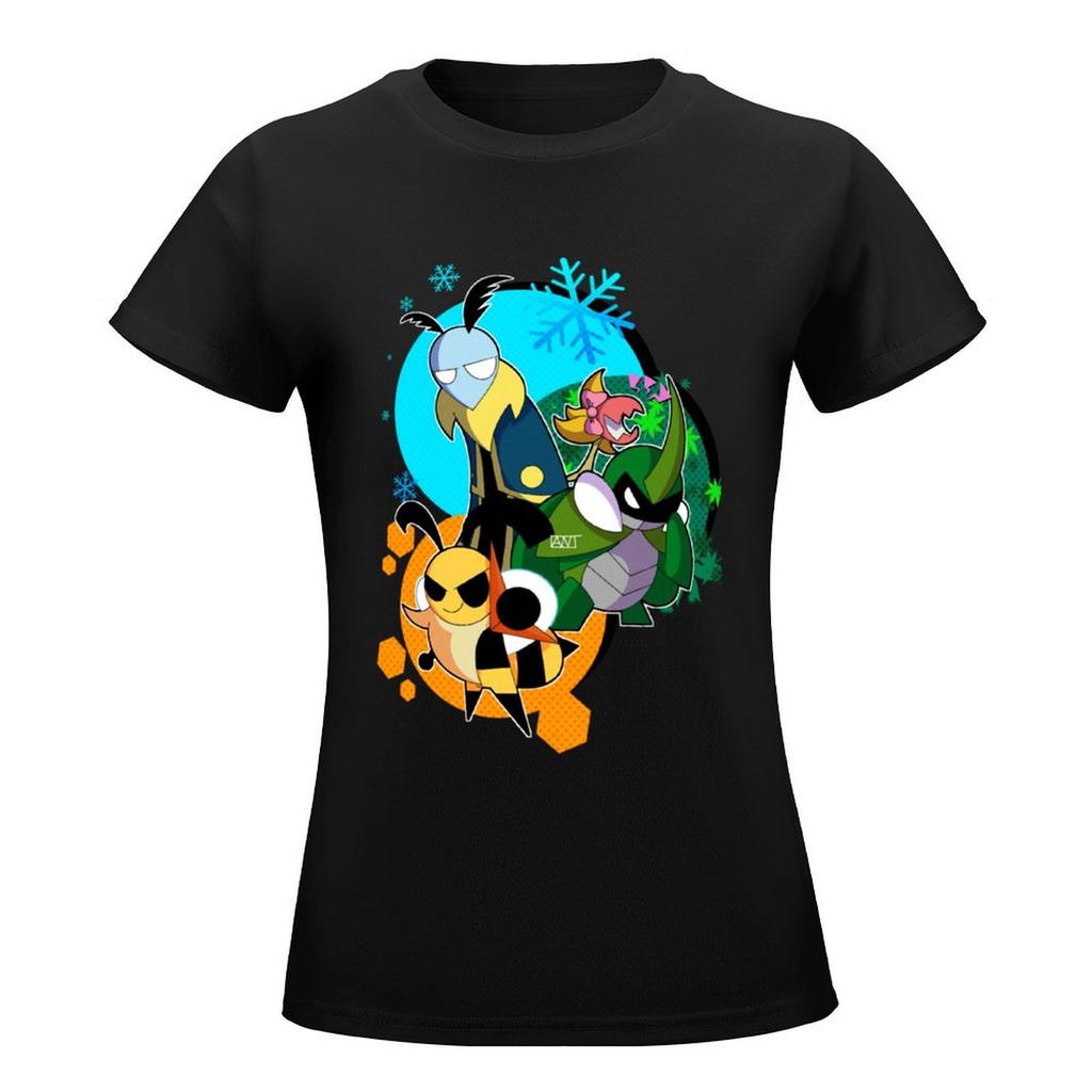 Bugs On A Fable T-Shirt Summer Clothes Aesthetic Clothing Animal Print Anime Clothes Tight Shirts For Women