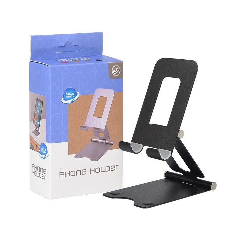 All-Metal 360° Rotating Folding Phone & Tablet Stand for Desktop