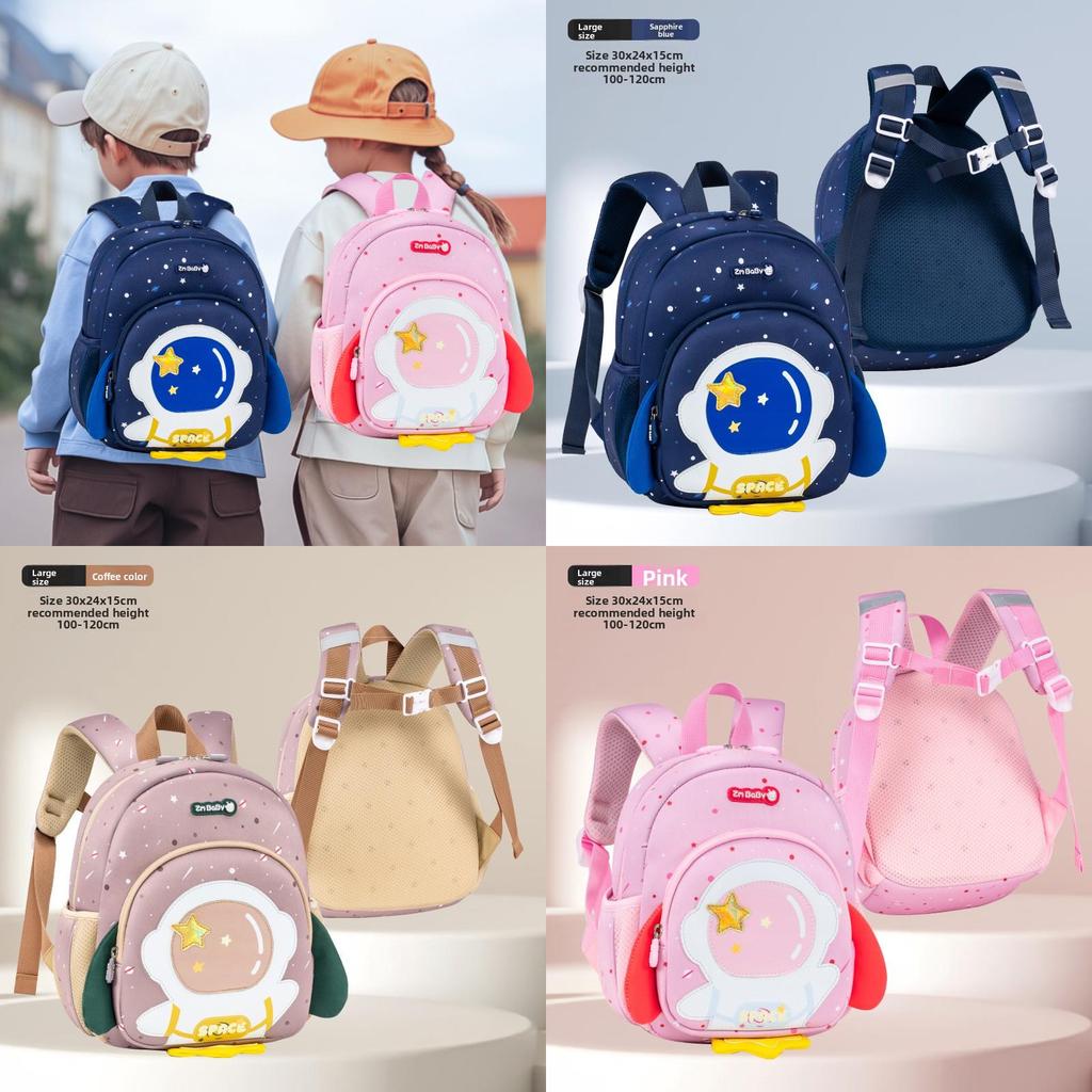 Sesame Baby Cartoon Astronaut Toddler Backpack With Breathable Material For School Use
