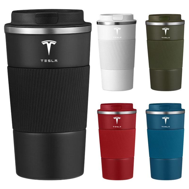 Car Vacuum Flasks Coffee Cup Travel Portable Insulated Bottles For Tesla Model S Model X Model Y Model 3 Roadster SpaceX Accessory