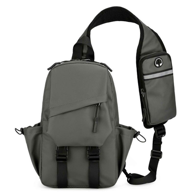 Man Slings Backpack Practical Crossbody Bag Chest Bag Sports Bag Casual Daypacks Shoulder Bag for Daily Travel Gray