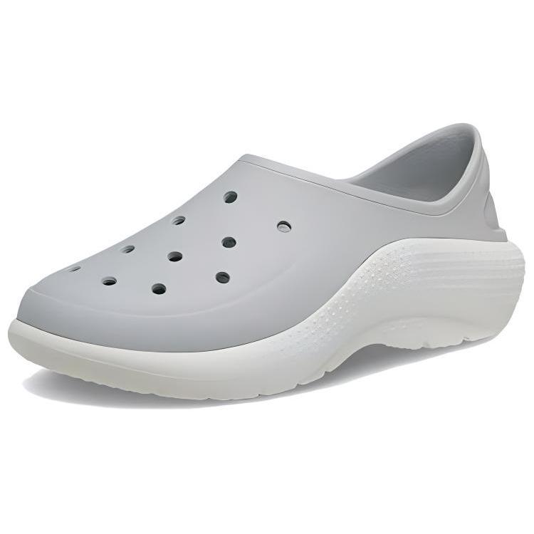 Crocs Comfortable Simple Non-Slip Lightweight Low-Top Casual Shoes Unisex Shoes Gray White 210080-1UD