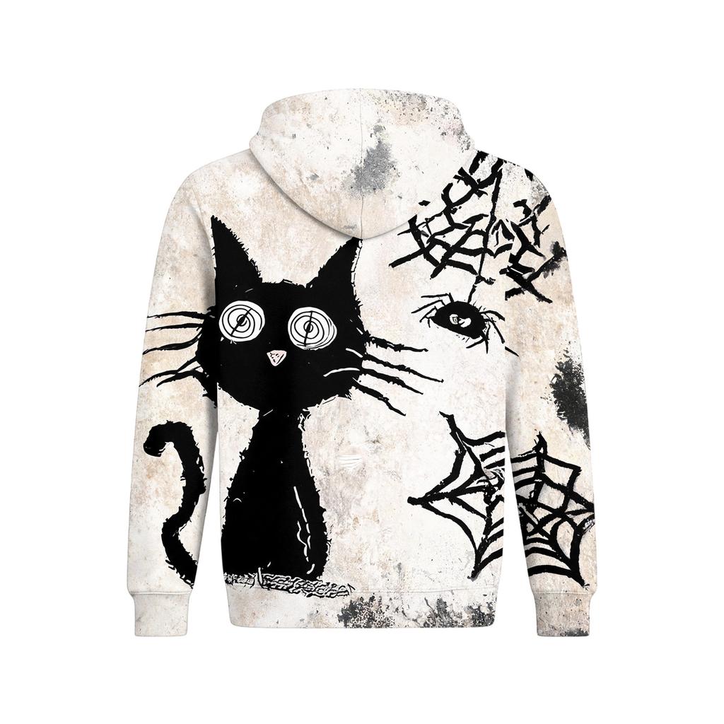 Men's Halloween Print Pullover Hoodie Long Sleeve Sweatshirt