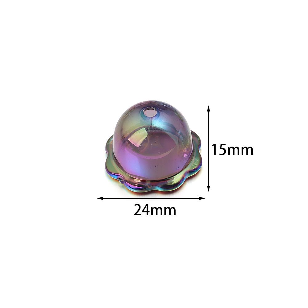 6pcs Transparent Wind Bell Beads Colorful Acrylic Petal Beads For Jewelry Making DIY Charms Pendant Phone Key Chains Accessories