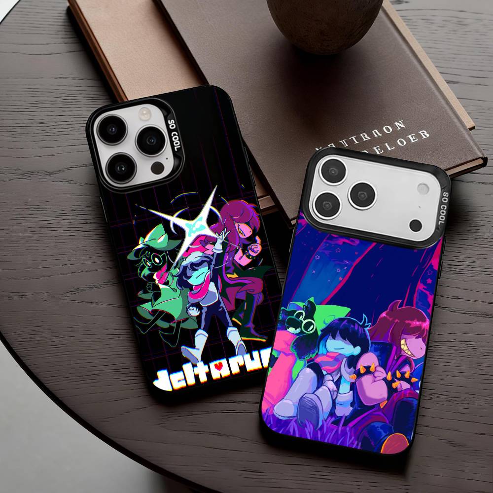 Game D-Deltarune-E Phone Case For iPhone17,16,15,14,13,12,11 Plus,Pro Max Black Candy silver phone case