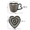 Creative 300ml Hearts Ceramic Coffee Mug Love Handle Couple Mug Afternoon Tea Dessert Tea Cup Drinkware Office Mug Home Decor
