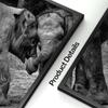 Black and White Animal Elephants Art Canvas Painting Posters and Prints Elephants Family Wall Art Pictures for Living Room Decor