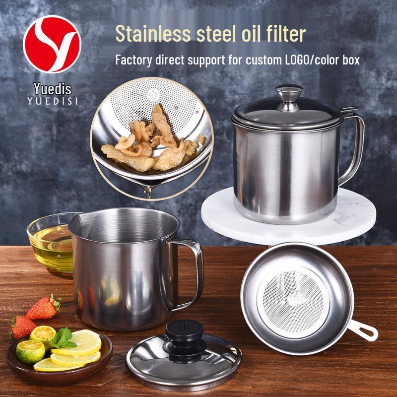 Stainless Steel Drinking Cup with Lid and Handle, Children's Cup, Tea Cup, Oil Pot