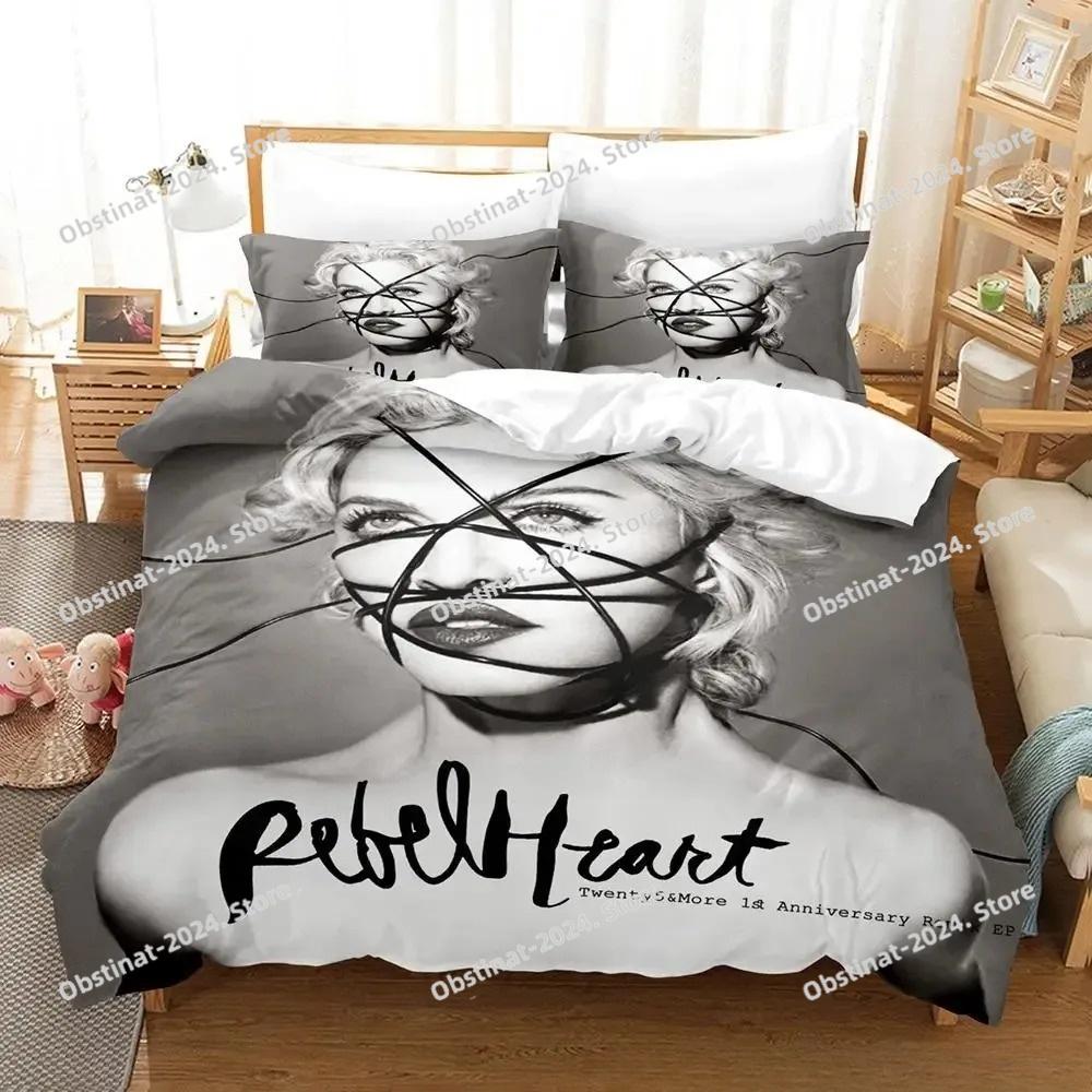 Singer Madonna Bedding Set Single Twin Full Queen King Size Bed Set Adult Kid Bedroom Duvetcover Sets 3D Print Bed Sheet Set