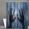 Scary Horror Bloody Splatter Shower Curtains Bathroom Accessories  Halloween Mold-Proof Art Deco Screen Handprint Bathroom Decor