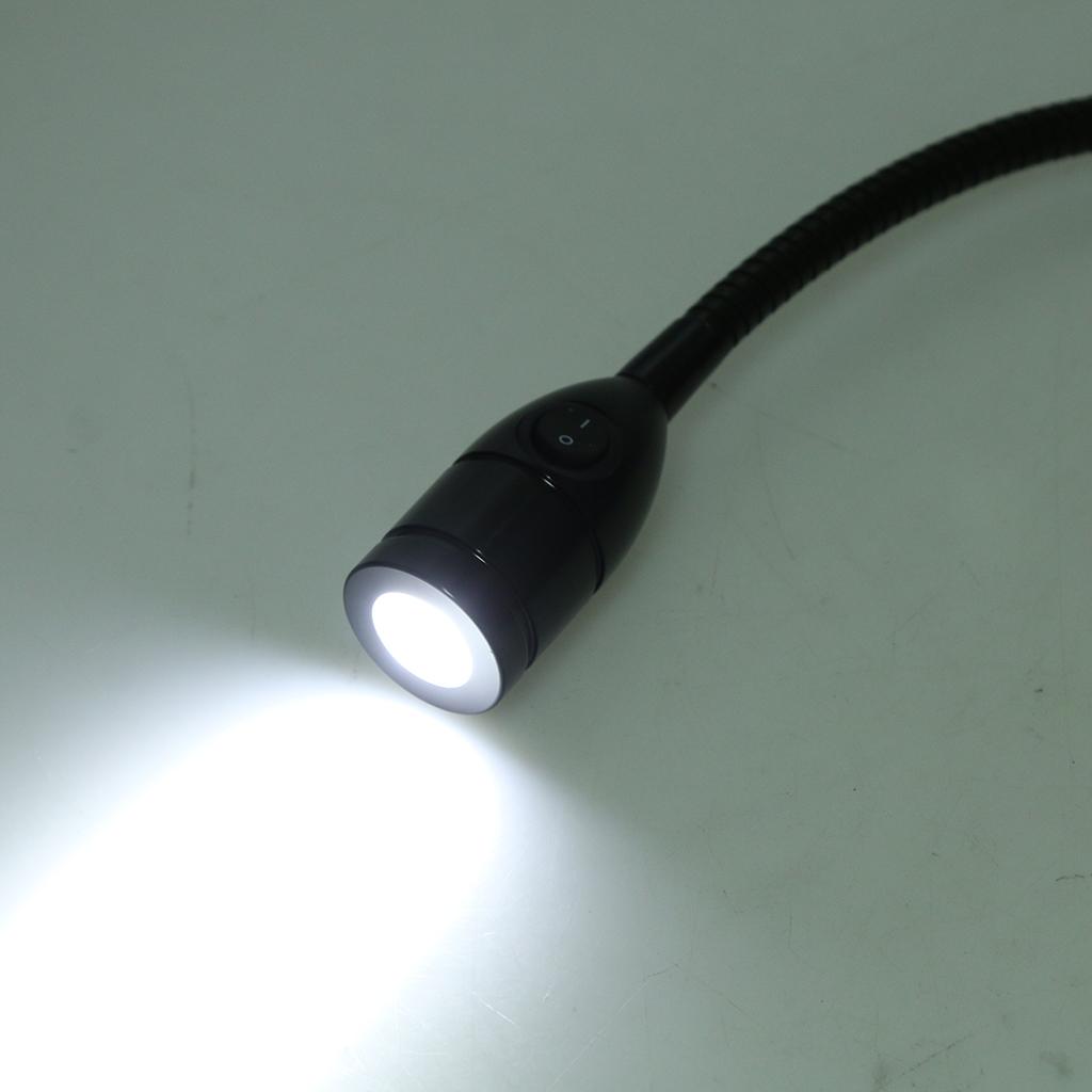 Boat Lighting LED 12V Reading Light Black Metal Flexible Wall Lamp for RV Bedroom Interior