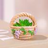4Pcs with Plant Basket Elephant Miniature Shatterproof Adorable Fairy Garden Ornament