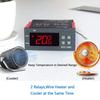 LED Digitaler Temperaturregler, Thermostat, Temperaturregler, Inkubatorrelais, Heizen und Kühlen 12 V 24 V 220 V STC-1000