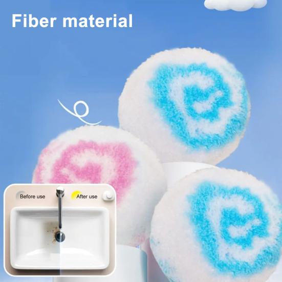 Cleaning Brush Lollipop Spiral Design Gentle No Scratch Fibers Powerful Stain Removal Bathroom Cleaning Ball Bathroom Kitchen Cleaning Tool