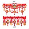 Chinese Lunar Year Decoration Door Curtain Blessings with Tassels Ornament for