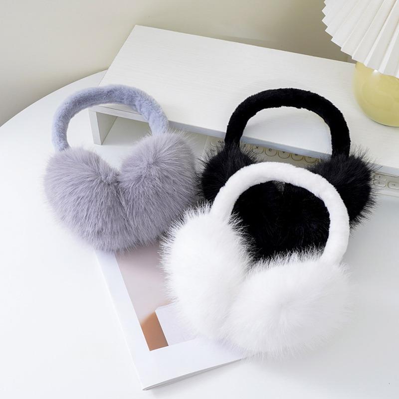 Fashion Soft Faux Fur Ear Warmer Winter Earmuffs For Women Men Solid Color Earflap Outdoor Cold Protection Ear-Muffs Ear Cover