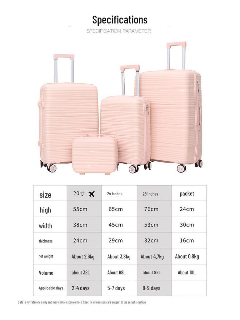 20-inch Unisex Trolley Suitcase with Travel and Cosmetic Bag