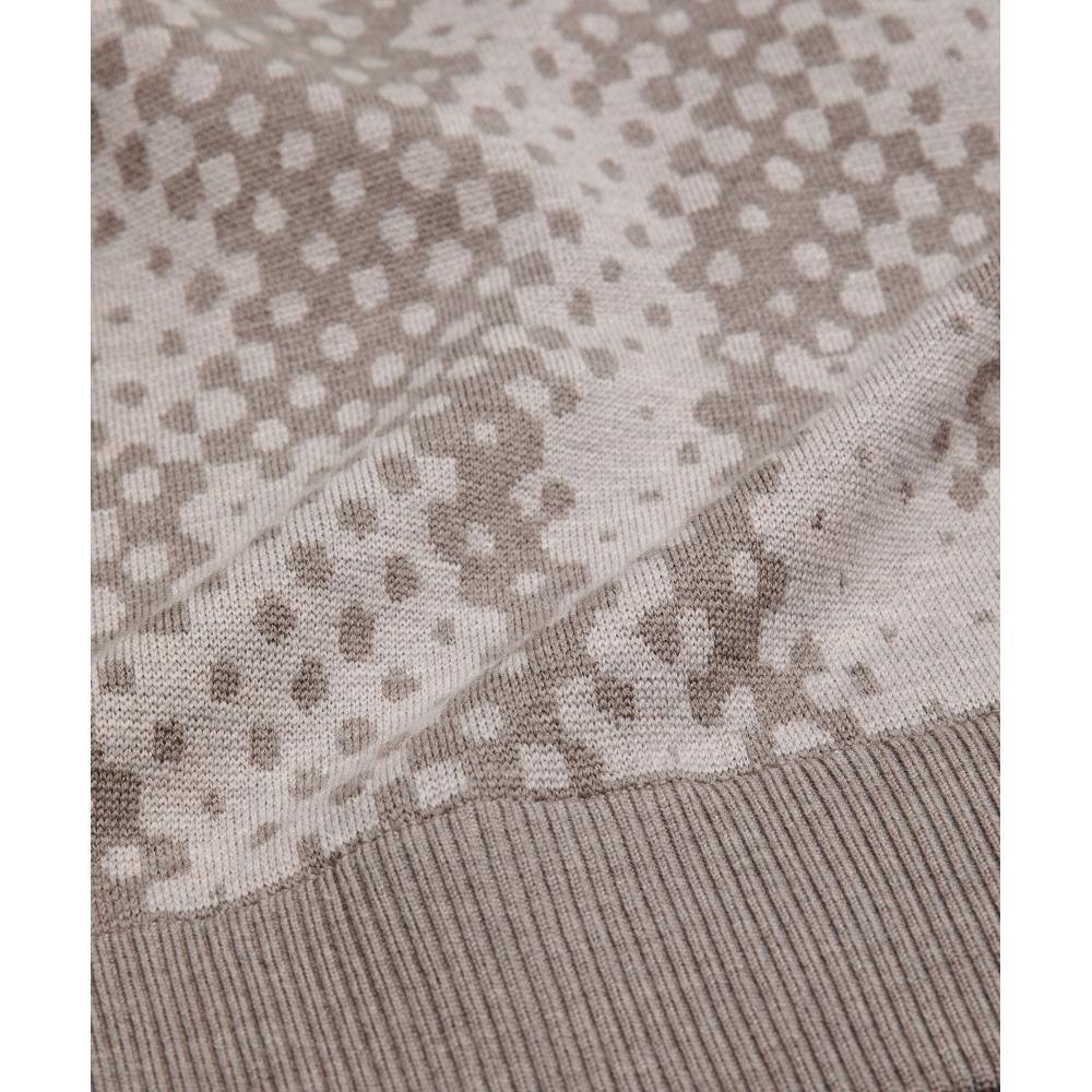 Lululemon Merino Wool Half Zip  Slnsh Collection From Afar Knit Jacquard Sheer Oak Muli