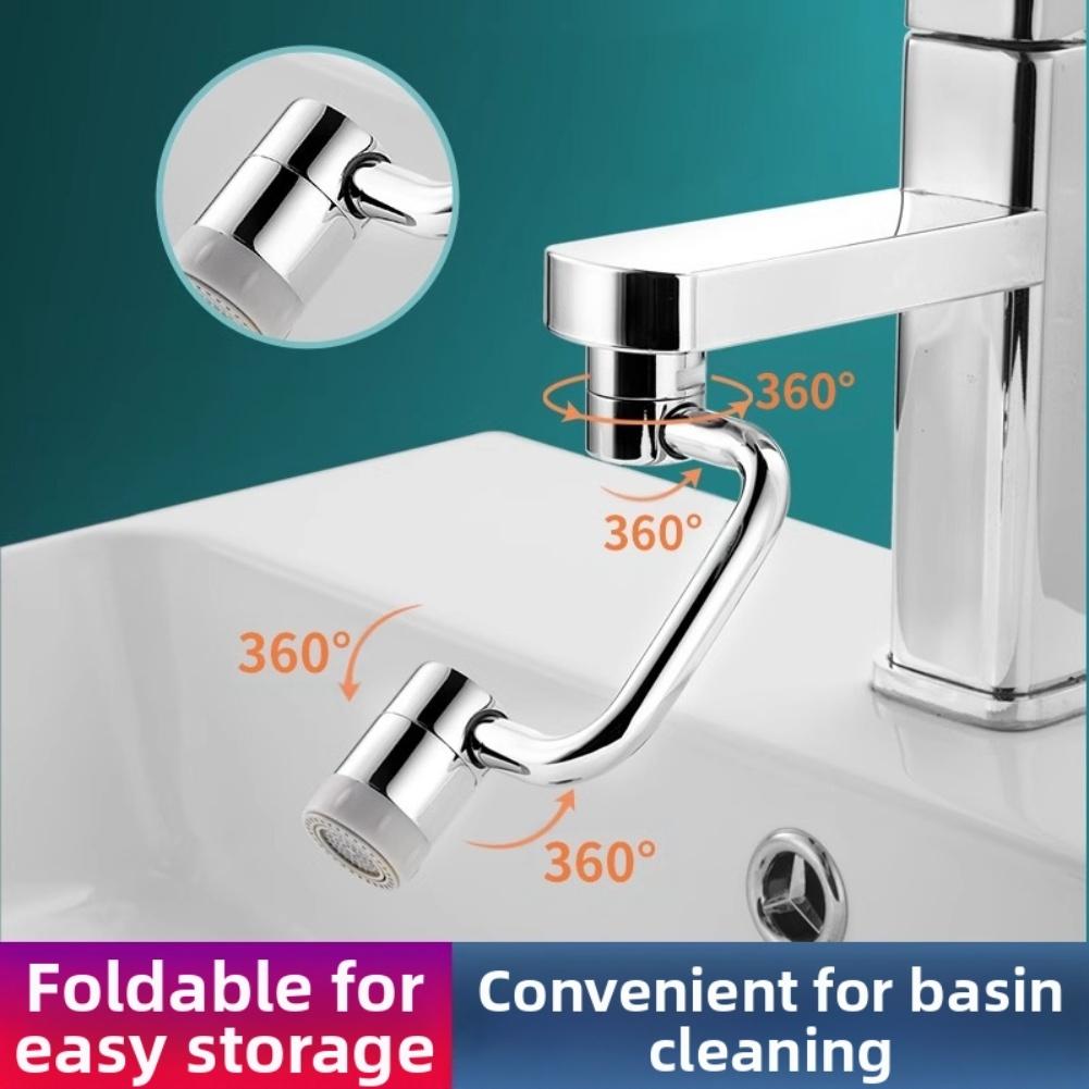 Mechanical Arm Faucet Featuring Adjustable Height Splash Proof and Boost Modes Threaded Connector for Multiple Installations