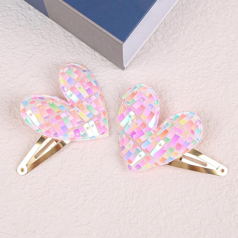 Sequined Casual Barrettes Hair Clip Bowknot Sweet Star Flat Clip Hairpin Star Bowknot 2000s Hair Clip for Bunches