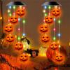 Halloween Wind Chimes Lights Outside House Decor Outdoor Decor Hanging Solar Powered Lights Outdoors Wind Chime Hanging Garden Lights Solar Wind Bell