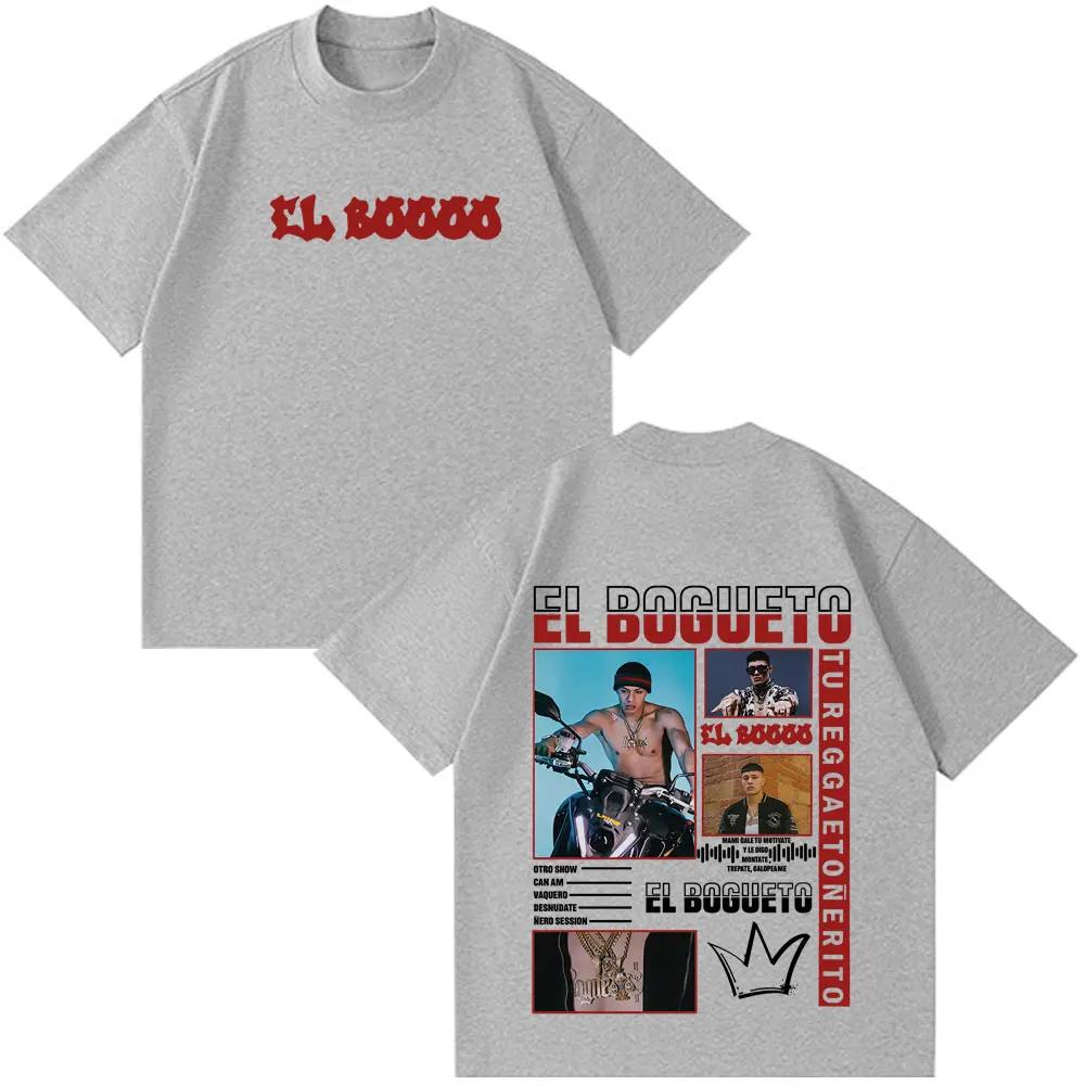 

Singer El Bogueto Album Tour 2026 Print TShirts Unisex Women Fashion T Shirt Shortsleeved Cotton Loose Harajuku Casual Tshirts 4XL