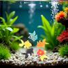 5Pcs Random Color Lifelike Reble Plastic Artificial Moving Floating Fishes Ornament Decorations for Aquarium Fish Tank Pet Supplies Popular Aquarium