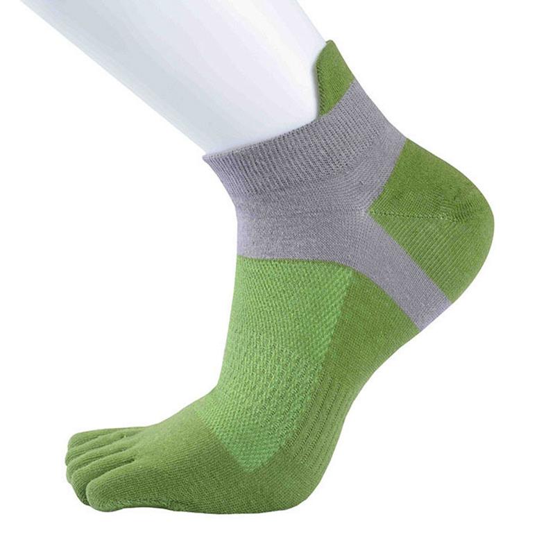 

Comfortable And Breathable Men S Sports 5 Finger Socks Ideal For Football, Running, Basketball And Fitne зелёный