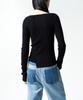 INSILENCE WOMEN Asymmetrical Mixed Knit Black