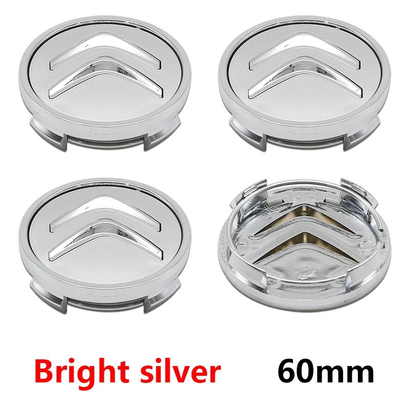 4 pezzi 3D 56mm 60mm Coprimozzo Centrale per Ruota Auto Copribadge Adesivo Per Citroen C4 Picasso Xsara C5 Aircross Cactus C1 C2 C3 C6 C8
