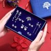 S925 Silver Bowknot Stud Earring Set – Elegant Gift for Her