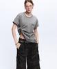 Aleseuseussi Rivet Pocket Washing T-Shirt - Gray