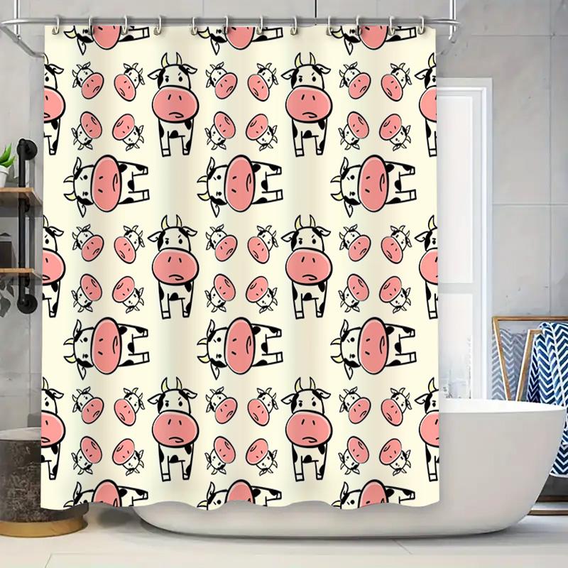 

Colorful Cow Bathing Room Decor Shower Curtain For Bathroom Decoration Waterproof Home Textile Accessories W60H190(CM)-1 Pcs