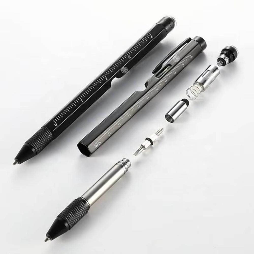 Detachable Multi-function Tool Pen 9 in 1 Measure Technical Ruler Tighten The Screw