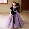 Girls' High-End Hepburn Style Princess Winter Evening Gown