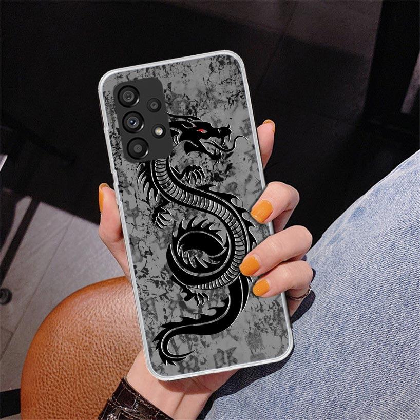 Asian Dragons Animal Tattoo Phnoe Case for Samsung Galaxy A17 A37 A57 A16 A26 A36 A56 A15 A14 A13 A55 A54 A53 A35 A34 A33 A25 A2