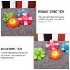 4pcs Kids Wooden Gyro Toy Pressure Relief Gyro Toys Funny Gyro Toy Children Plaything