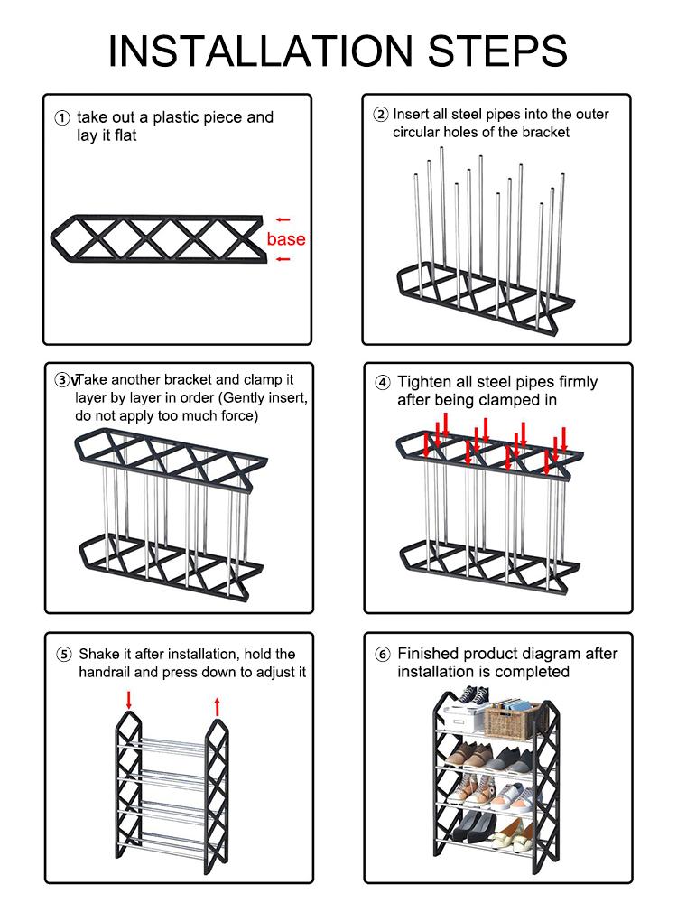 Shoemaker Organizer Shelf Four Layer Shoe Rack, Simple And Space Saving Storage Rack At Home Entrance