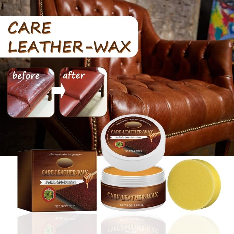 Practical Leather Polish Wax Repair Scratches Tool 80g Restores Shine and Repairs Scratches on Multiple Surfaces