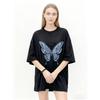 Oversized T Shirt Black Butterfly Print Destined For Greatness Graphic Tee Casual Streetwear Fashion Women Summer Top