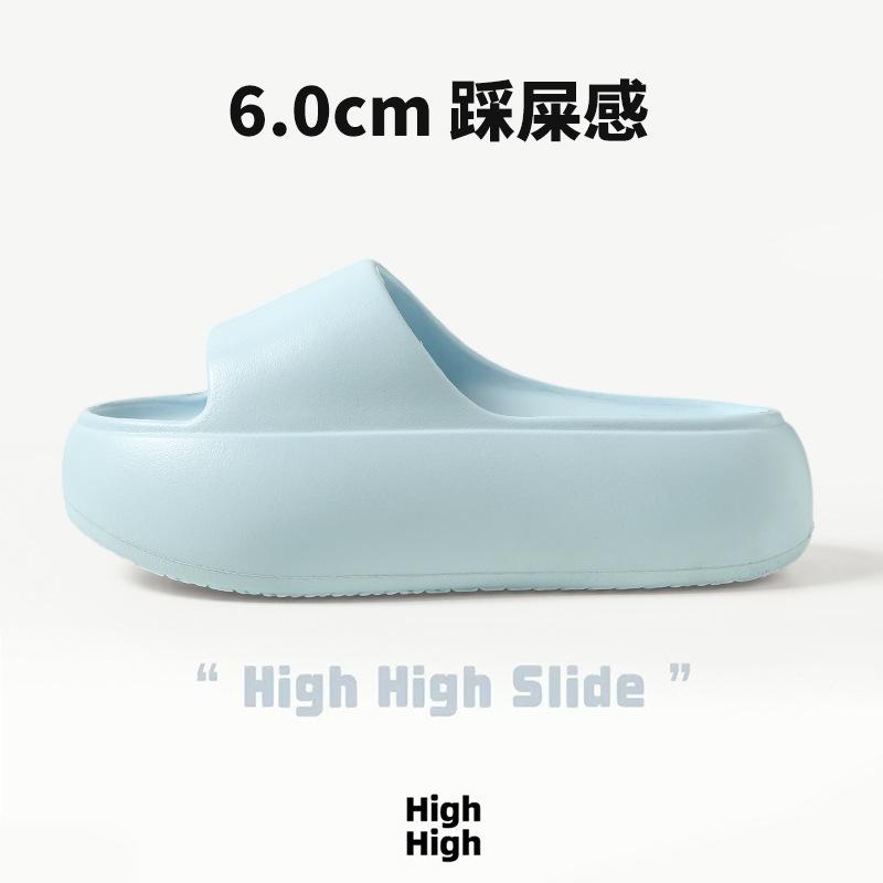 8.0CM black muffin cool slippers women's summer height increase thick bottom new fashion high sense trend outer wear