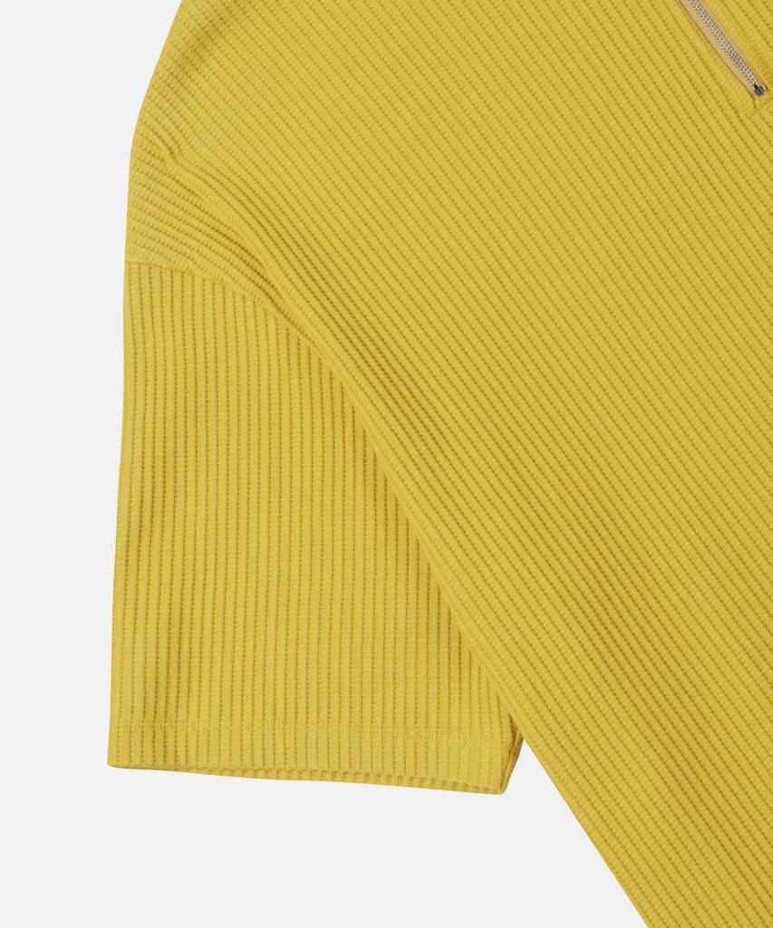 Keontempoleolieokauncheu Waffle Texture Oversized Polo Shirt Mustard [Men'S]