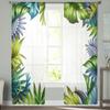 Colorful Tropical Palm Leaves Sheer Curtains For Living Room Bedroom Kitchen Tulle Curtain Home Decorative Sheer Panels