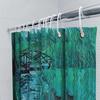 Botanical Shower Curtain Forest Greenery Leaf Pattern Waterproof Fabric Bathroom Decor Vintage Nature Backdrop Wall Hanging