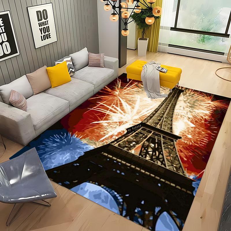 Beautiful Romantic  France Paris Eiffel Tower Carpets for Home Living RoomBedroom Sofa Doormat Kitchen Floor Rugs Anti-slipDecor